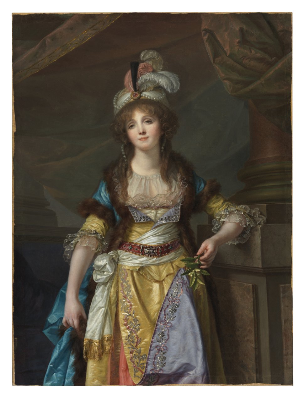 Portret damy w stroju tureckim autorstwa Jean-Baptiste Greuze