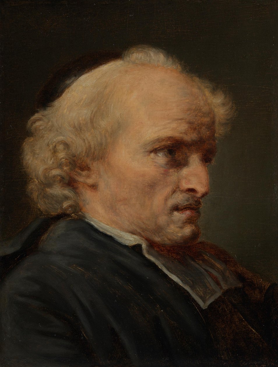 Studium głowy duchownego autorstwa Jean-Baptiste Greuze