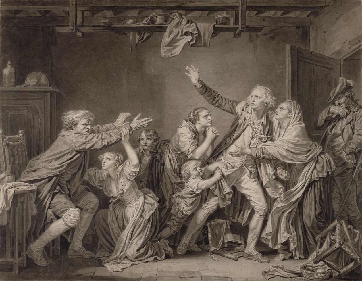 Klątwa Ojca: Niewdzięczny syn autorstwa Jean-Baptiste Greuze