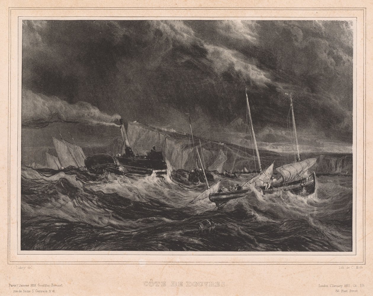 Wybrzeże Dover autorstwa Jean-Baptiste Isabey