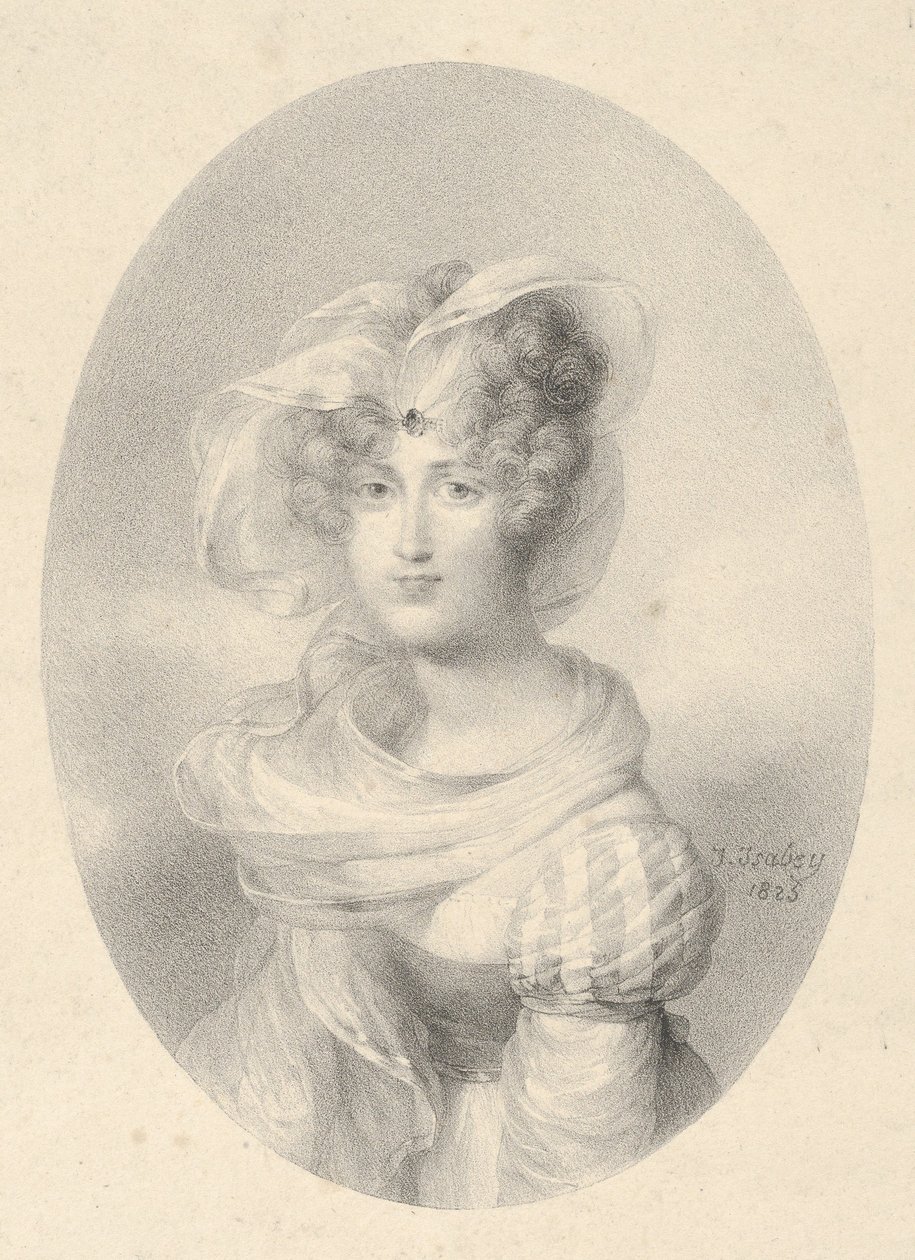 Portret pani Ditte-Harmite autorstwa Jean-Baptiste Isabey