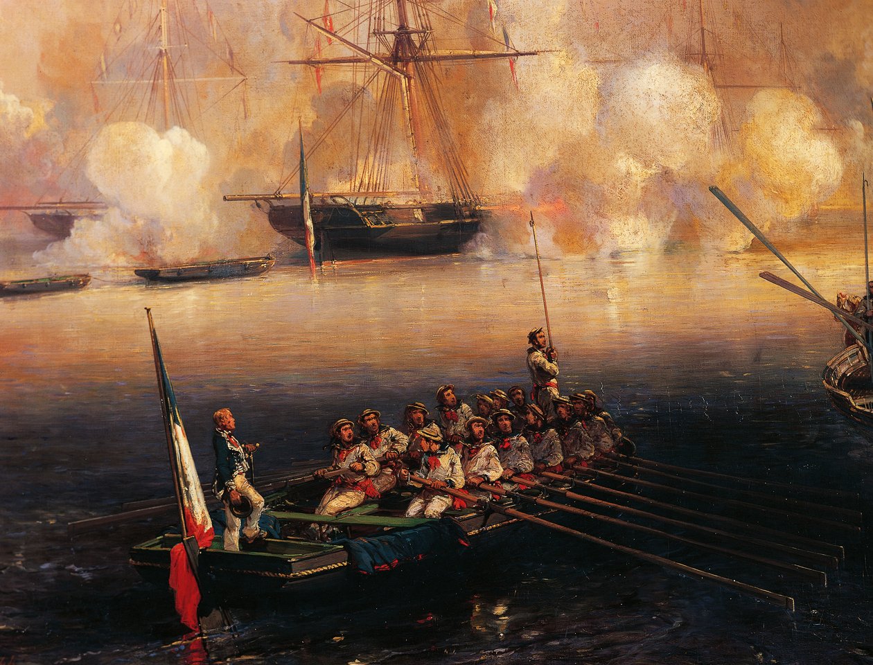 Królowa brytyjska Wiktoria z wizytą w Treporcie, 3 września autorstwa Jean Baptiste Isabey