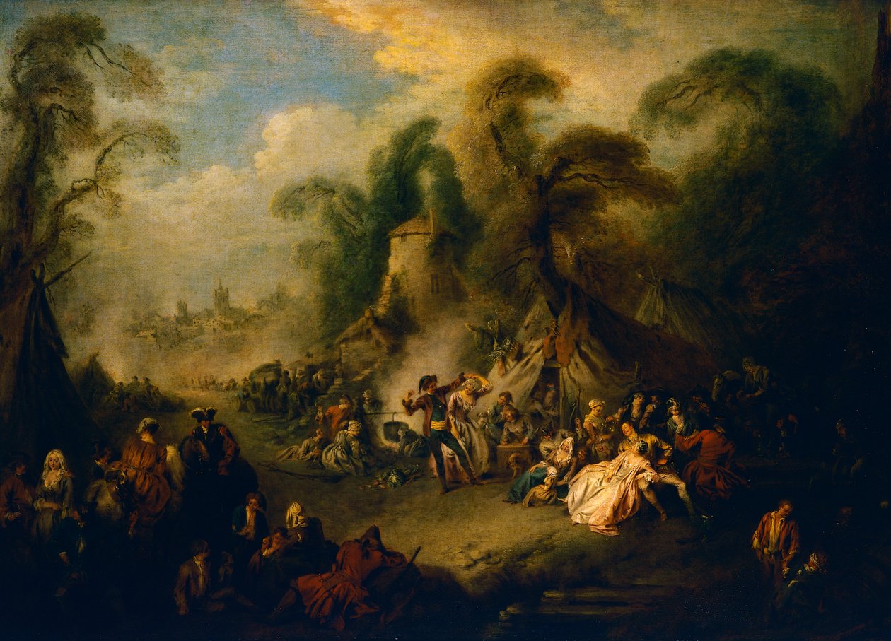 Święto wiejskie, ok. 1728, obraz Jean-Baptiste Pater (1695-1736), olej na płótnie autorstwa Jean Baptiste Joseph Pater