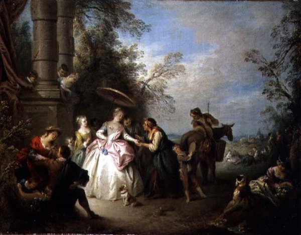 Wróżka (olej na płótnie) autorstwa Jean Baptiste Joseph Pater