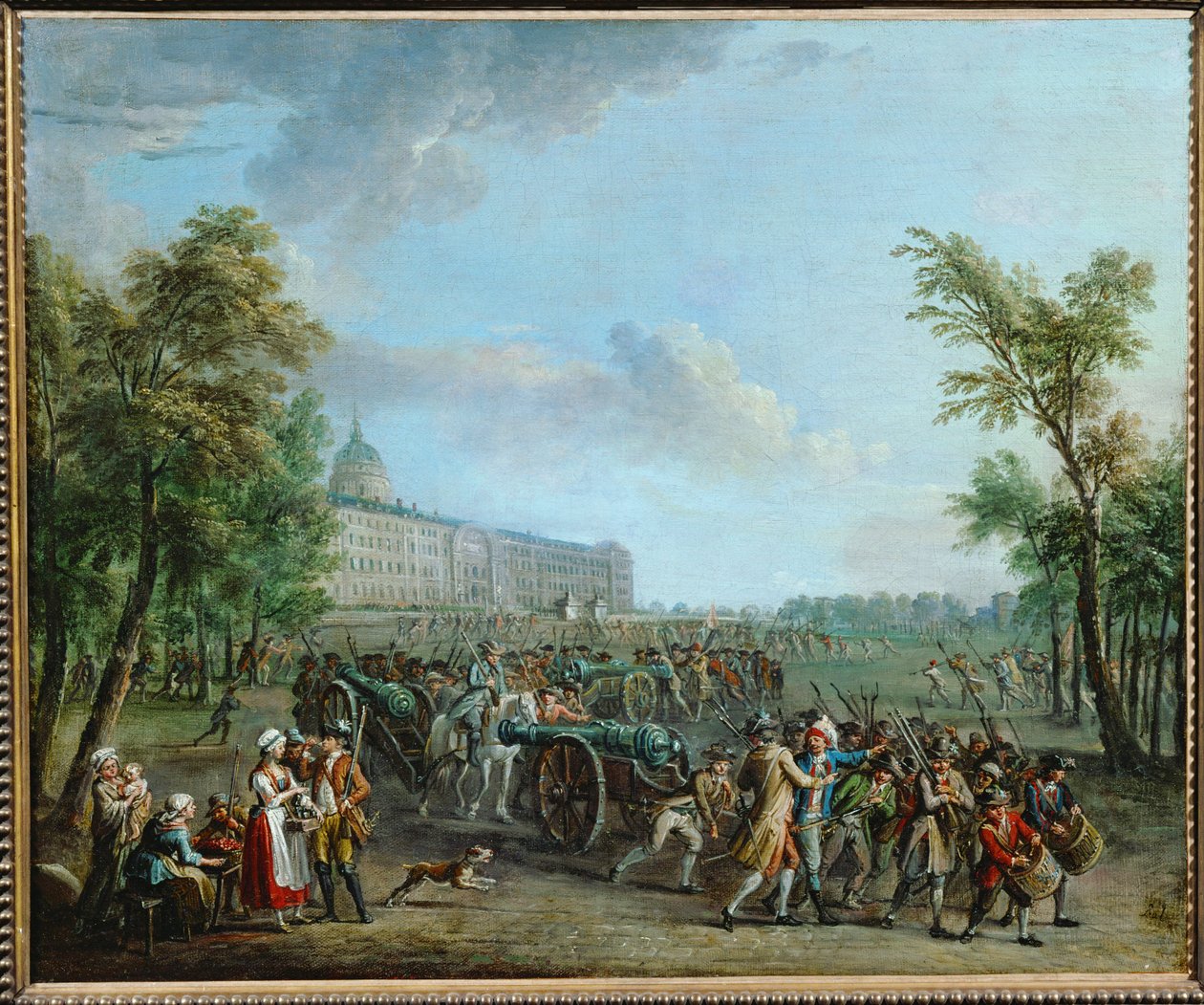 Plądrowanie zbrojowni w Invalides, Paryż ... autorstwa Jean Baptiste Lallemand