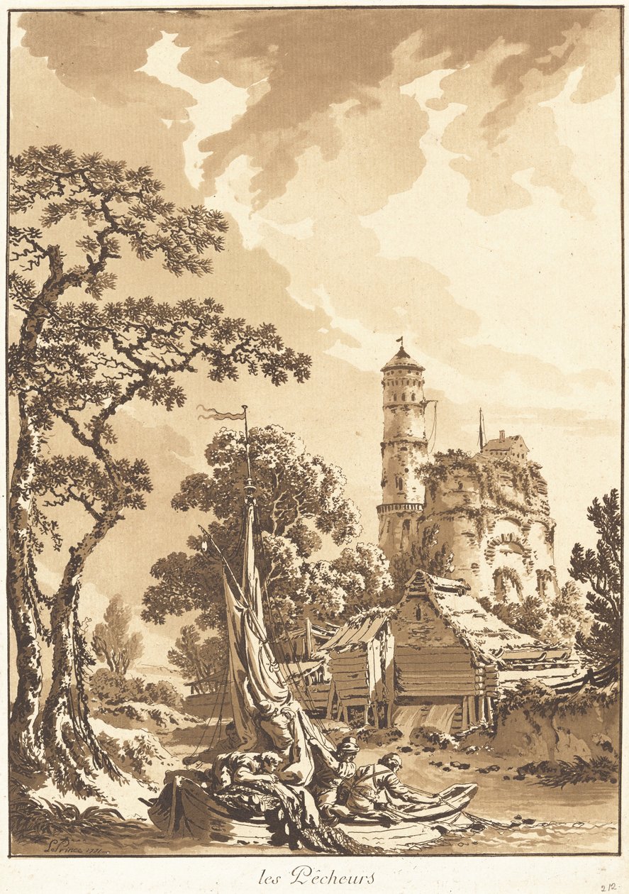 Rybacy autorstwa Jean-Baptiste Le Prince