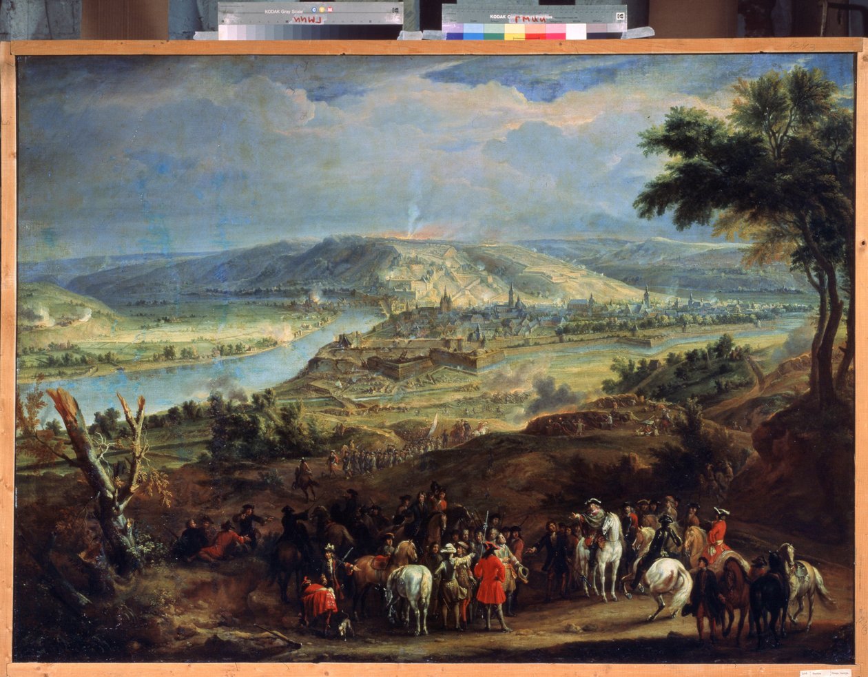Oblężenie Namur w 1692 (Oblężenie Namur w 1692). Oblężenie miasta przez Ludwika XIV i Vaubana od 29 maja do 30 czerwca 1692 r. Obraz Jean-Baptiste Martin (Jean Baptiste Martin autorstwa Jean Baptiste Martin