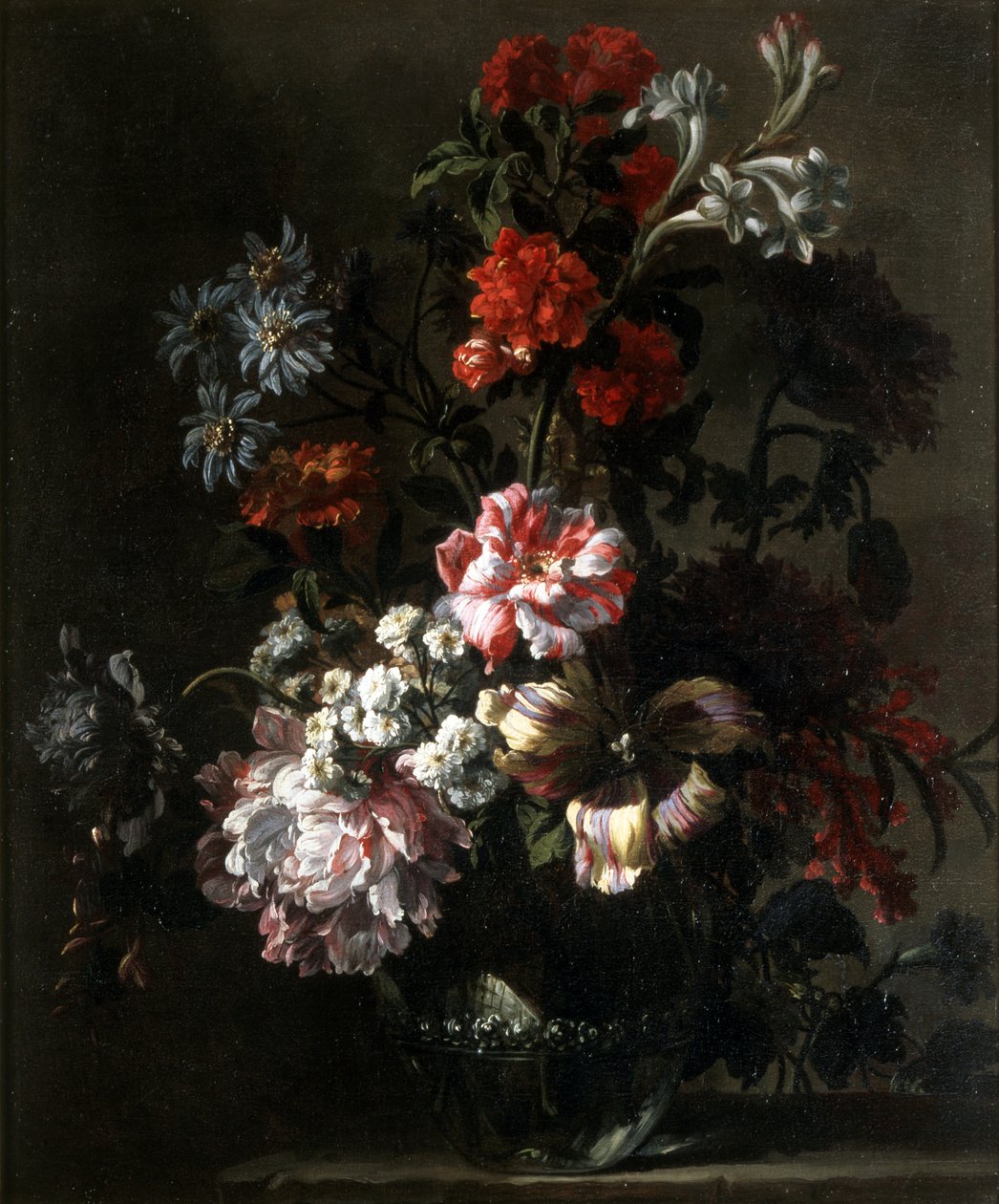 Martwa natura z kwiatami (olej na płótnie) autorstwa Jean-Baptiste Monnoyer