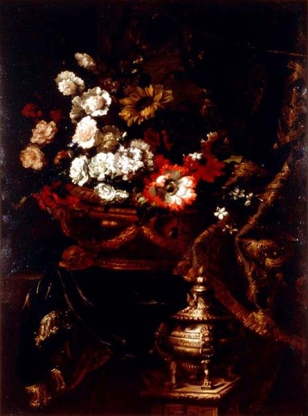 Martwa natura kwiatów autorstwa Jean Baptiste Monnoyer