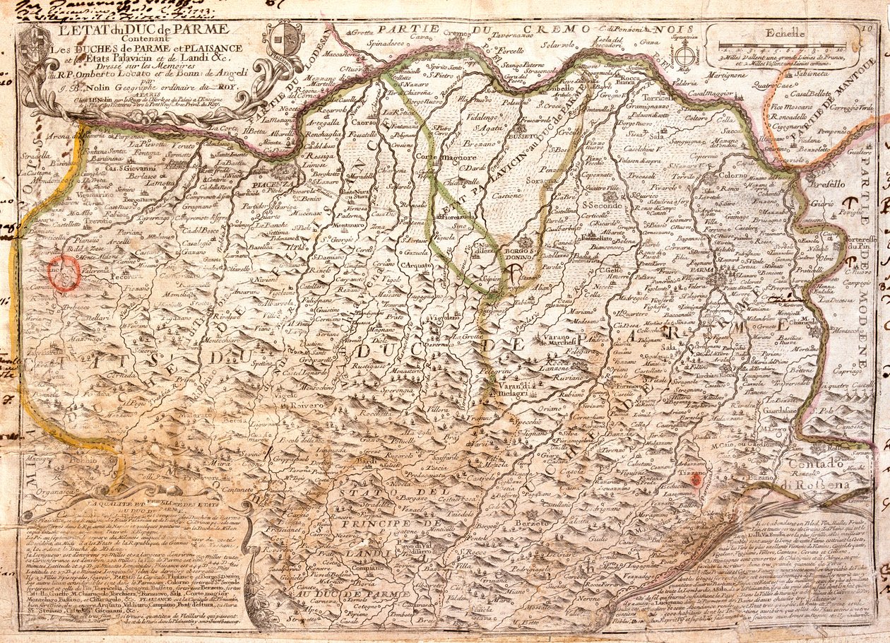Lombardia, Emilia-Romania, Włochy autorstwa Jean Baptiste Nolin