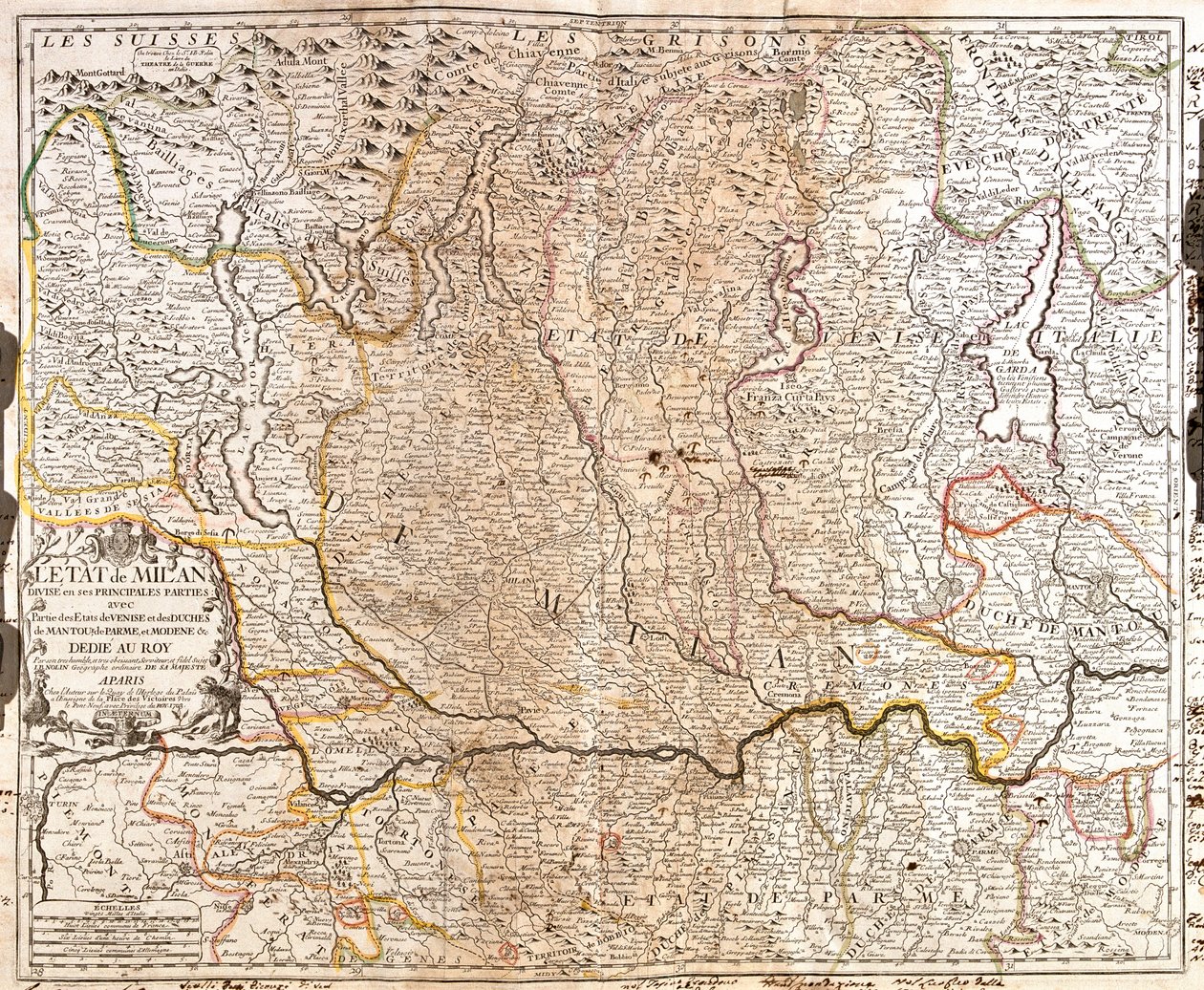 Piemont, Lombardia, Trydent-Górna Adyga, Wenecja Euganejska, Emilia-Romania, Włochy autorstwa Jean Baptiste Nolin