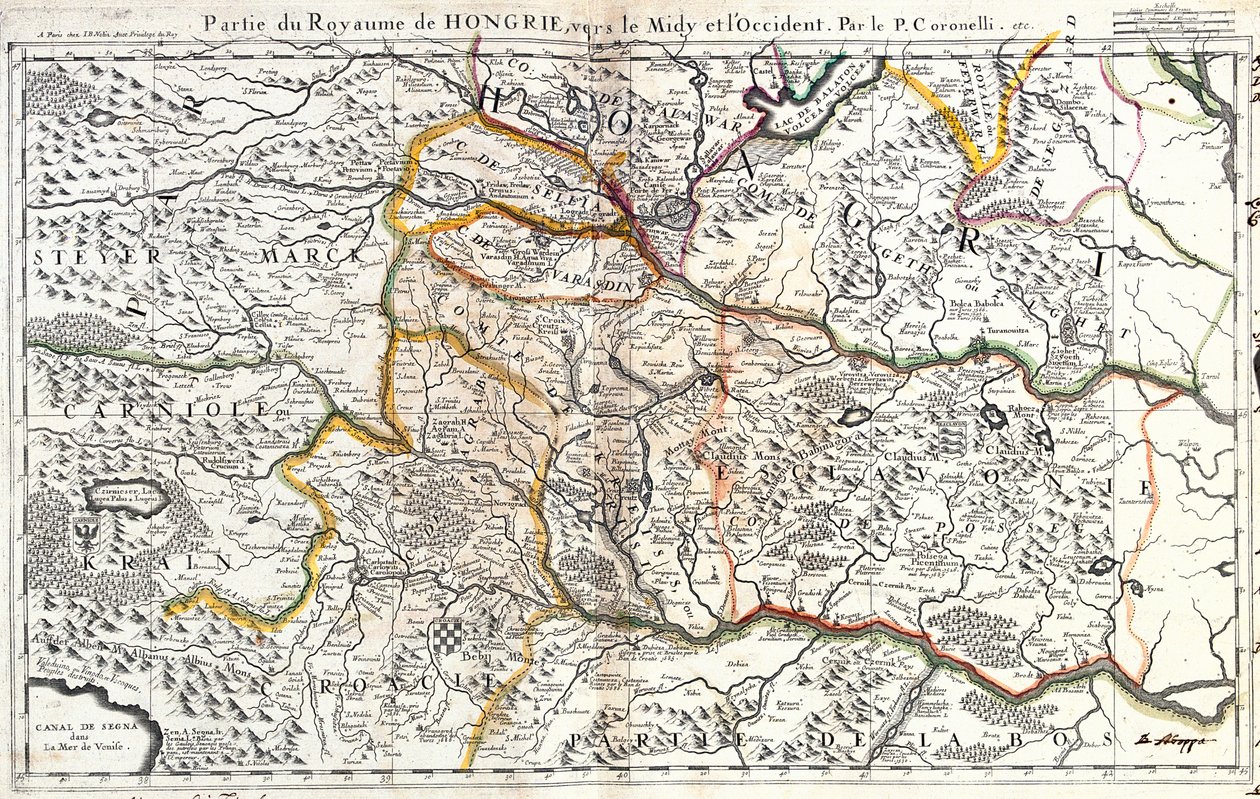 Południowo-zachodnie Węgry, północna Chorwacja, wschodnia Słowenia autorstwa Jean-Baptiste Nolin