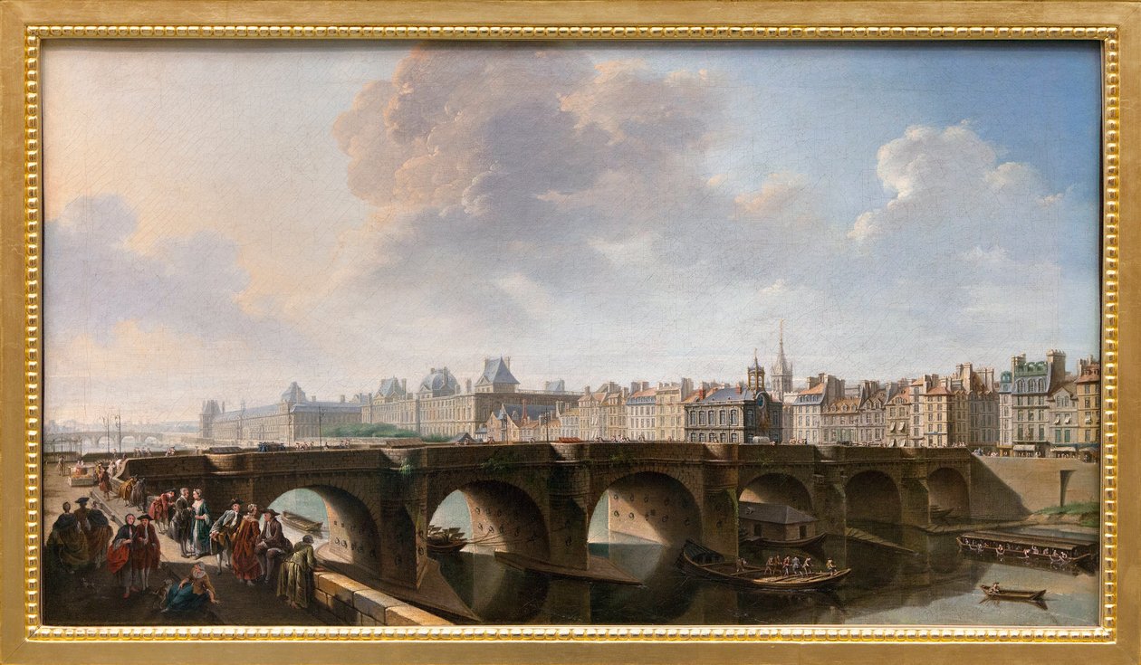 Most Pont Neuf (Nowy Most) na Sekwanie w Paryżu, Francja autorstwa Jean Baptiste Raguenet