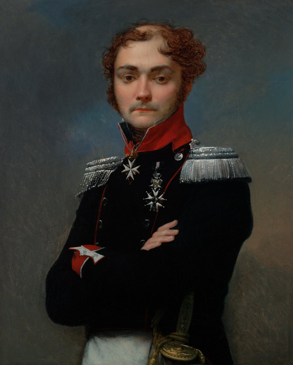 Portret Charlesa-Louisa Regnaulta, oficera z czasów wojen napoleońskich autorstwa Jean-Baptiste Regnault