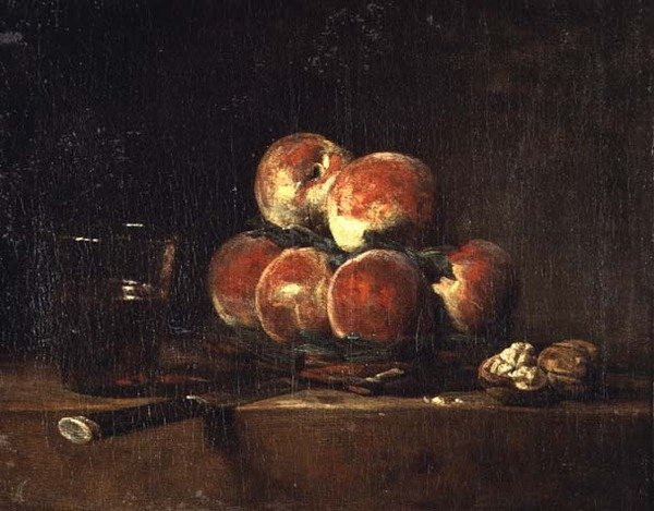 Kosz Brzoskwini autorstwa Jean Baptiste Simeon Chardin