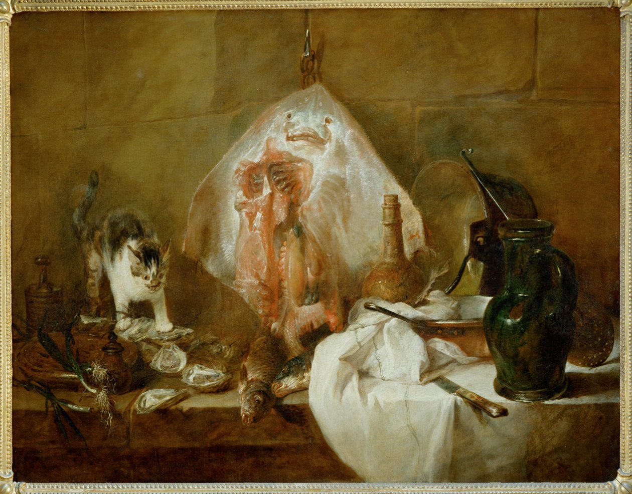 Łyżwa - La raie ... autorstwa Jean Baptiste Simeon Chardin
