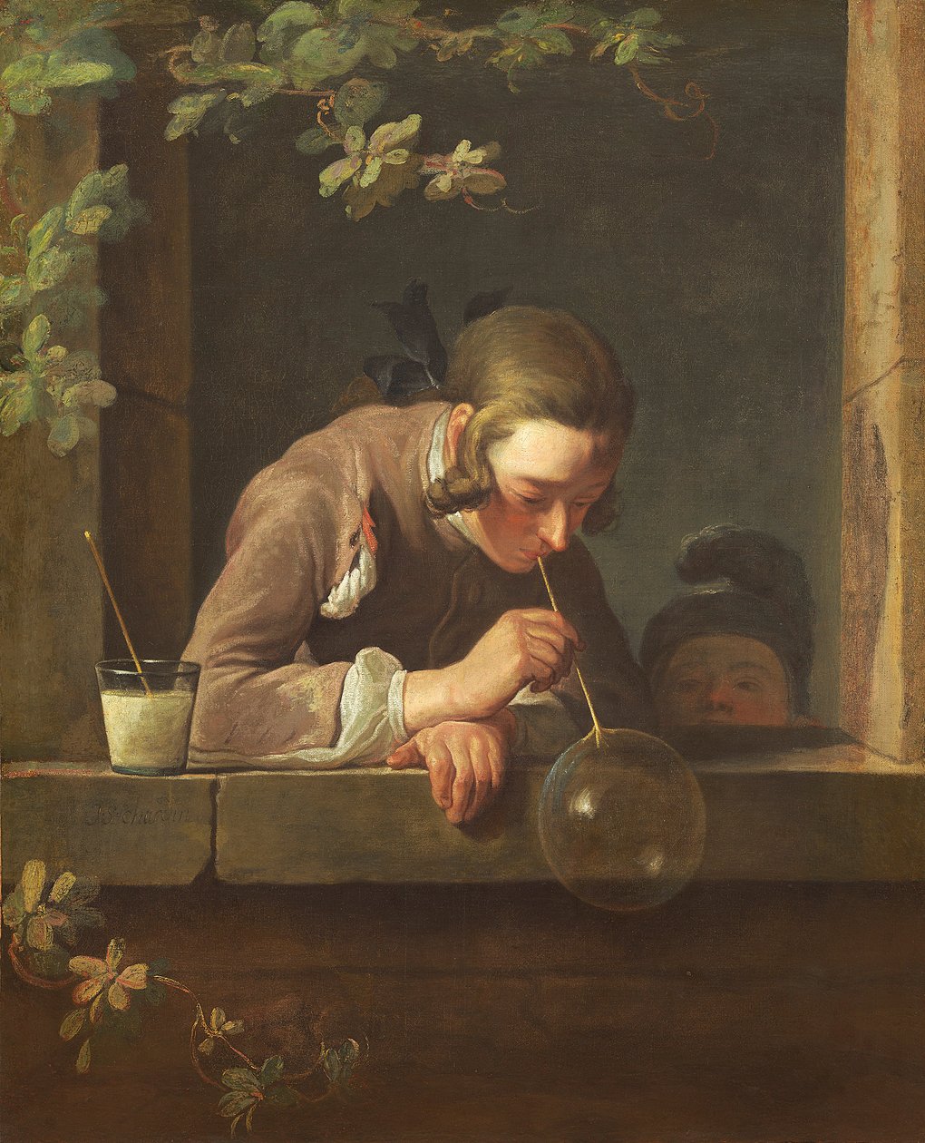 Bańki mydlane, c. 1733-34 (olej na płótnie) autorstwa Jean Baptiste Simeon Chardin