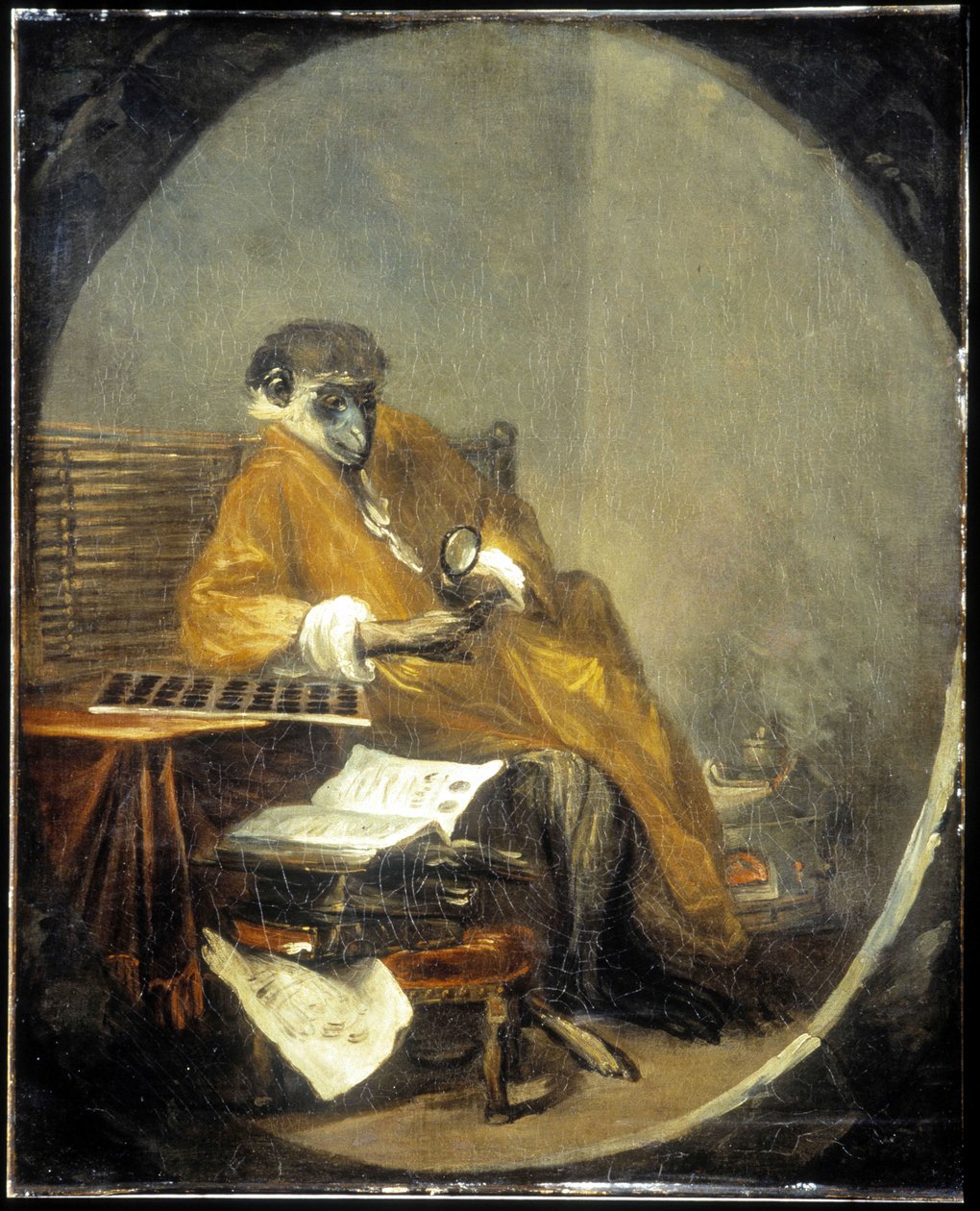 Małpa - J.B. Chardin autorstwa Jean Baptiste Simeon Chardin