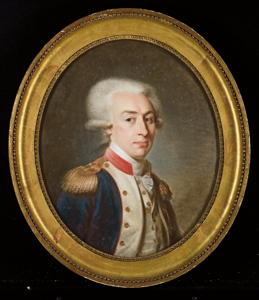 Portret markiza de La Fayette (pastel na papierze) autorstwa Jean Baptiste Weyler