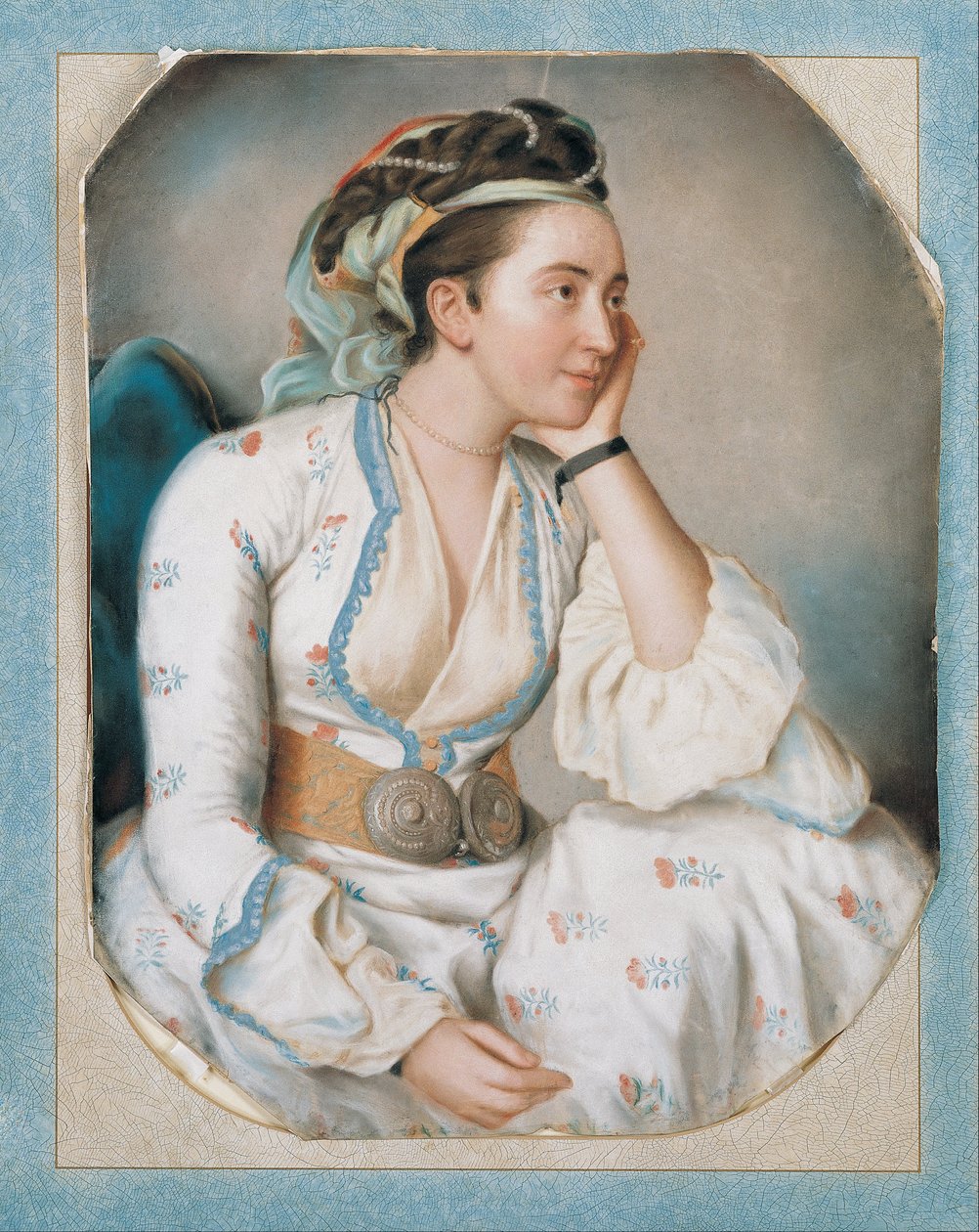 Kobieta w tureckim stroju autorstwa Jean Étienne Liotard