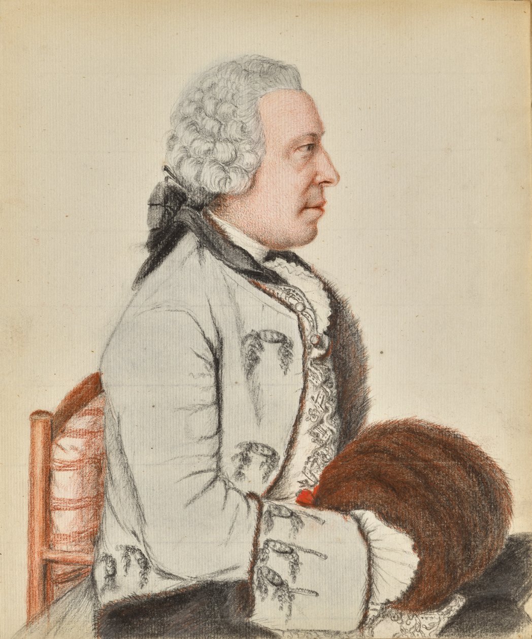 Portret Charlesa Benjamina de Langes de Montmirail, barona de Lubières (awers); Portret Charlesa Benjamina de Langes de Montmirail, barona de Lubières (rewers) autorstwa Jean-Étienne Liotard