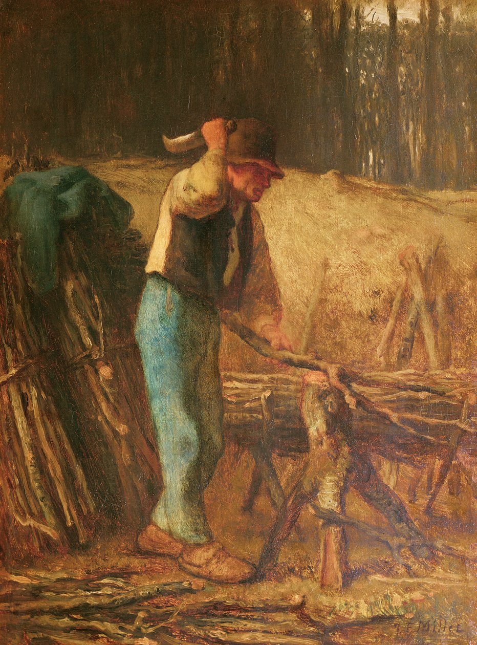 Łuparka do drewna autorstwa Jean Francois Millet