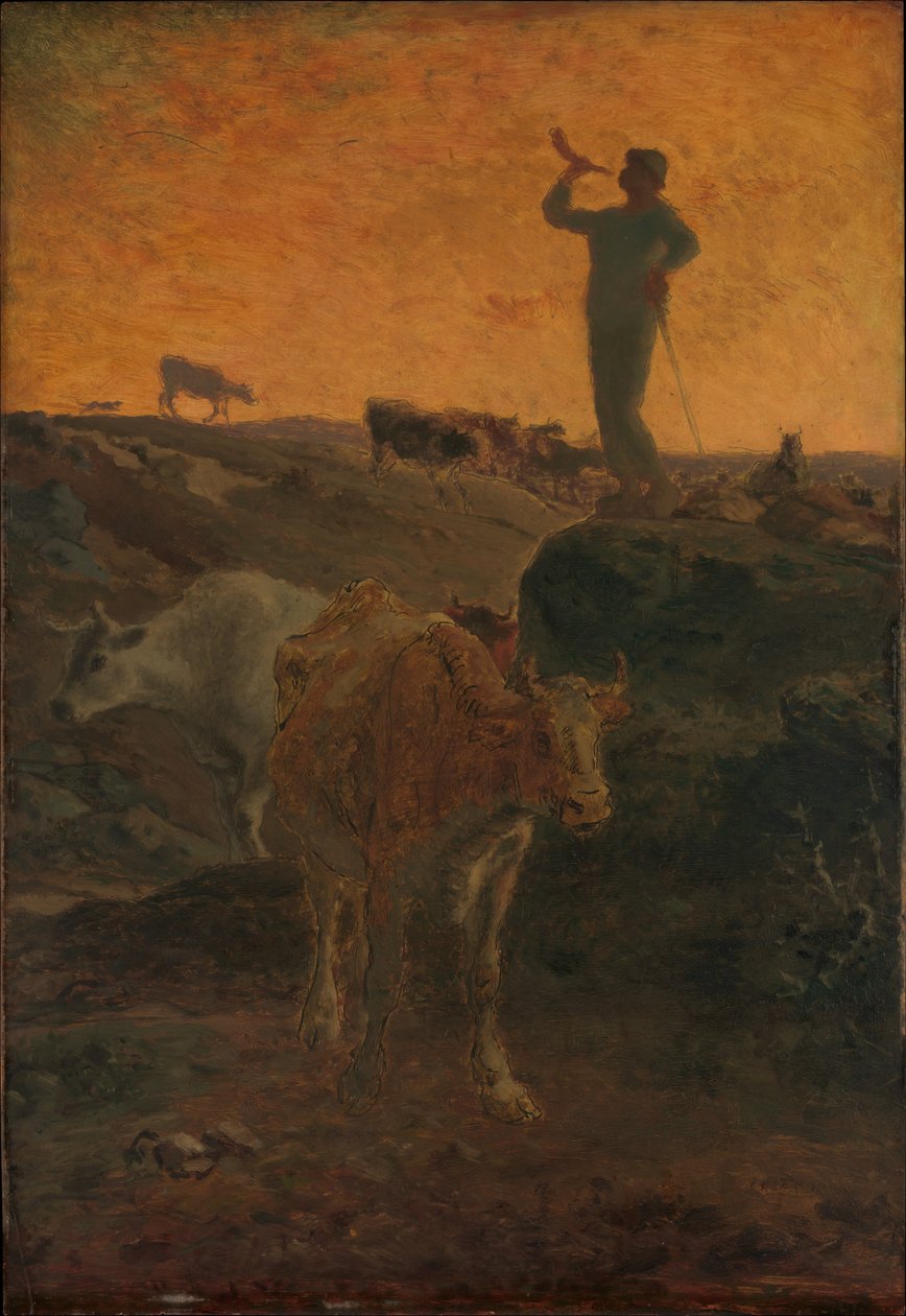 Die Kühe nach Hause rufen autorstwa Jean-Francois Millet