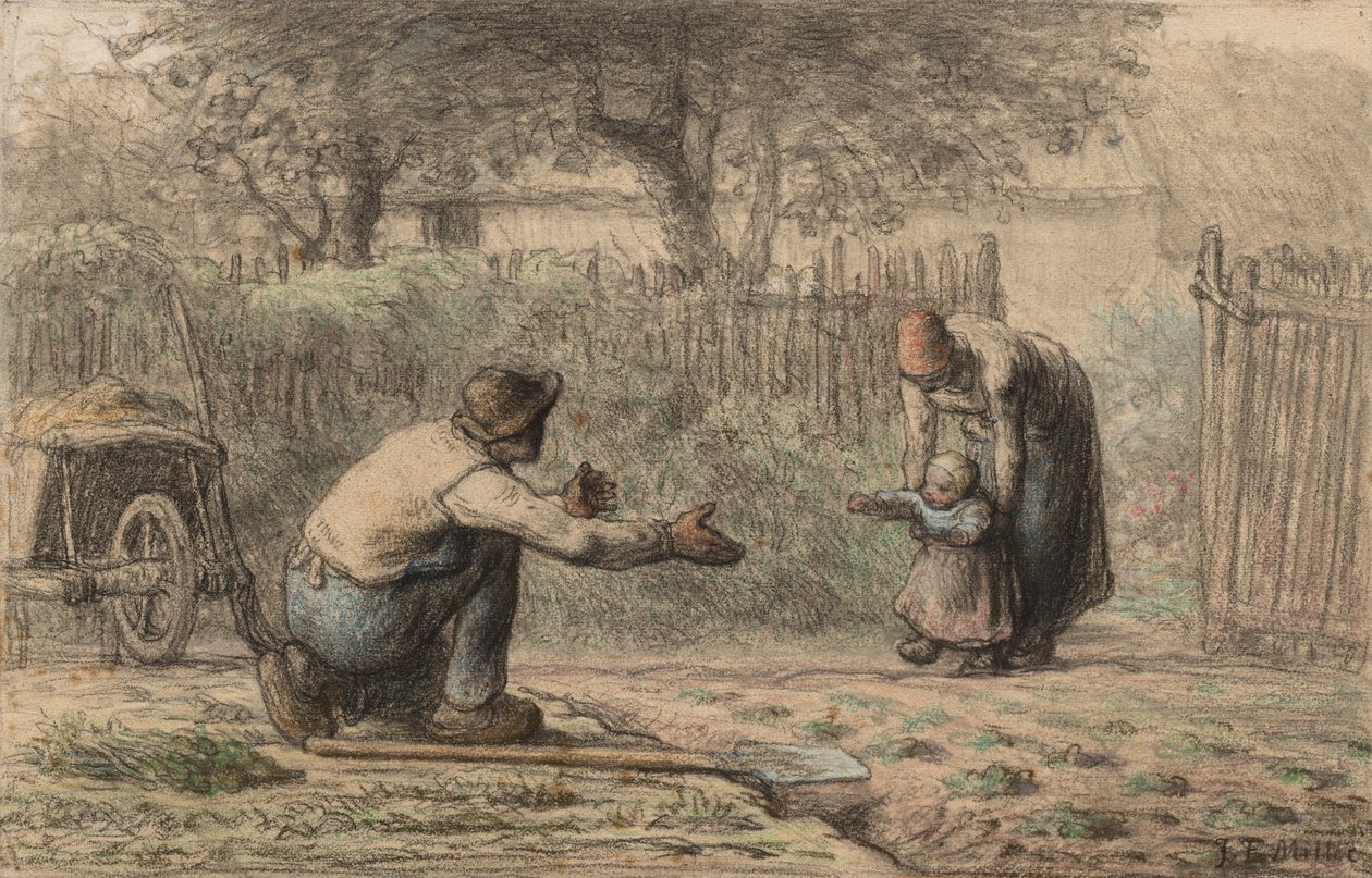 Pierwsze kroki autorstwa Jean-Francois Millet