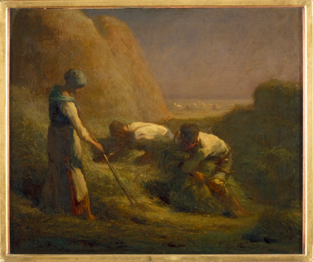 Les botteleurs de foin - The haymakers. 1850-1851 ... autorstwa Jean Francois Millet