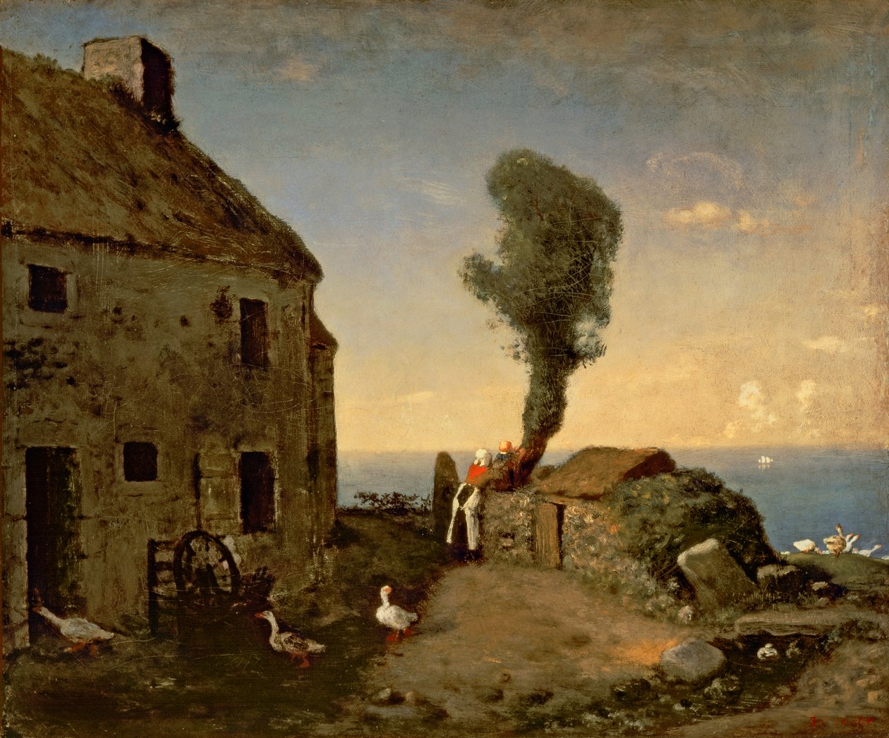 Miejsce urodzenia Milleta w Gruchy, Jean-Francois Millet (1814-1875), 46x56 cm. autorstwa Jean Francois Millet