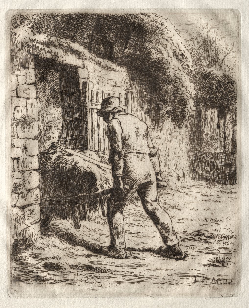 Chłop z taczką autorstwa Jean-Francois Millet