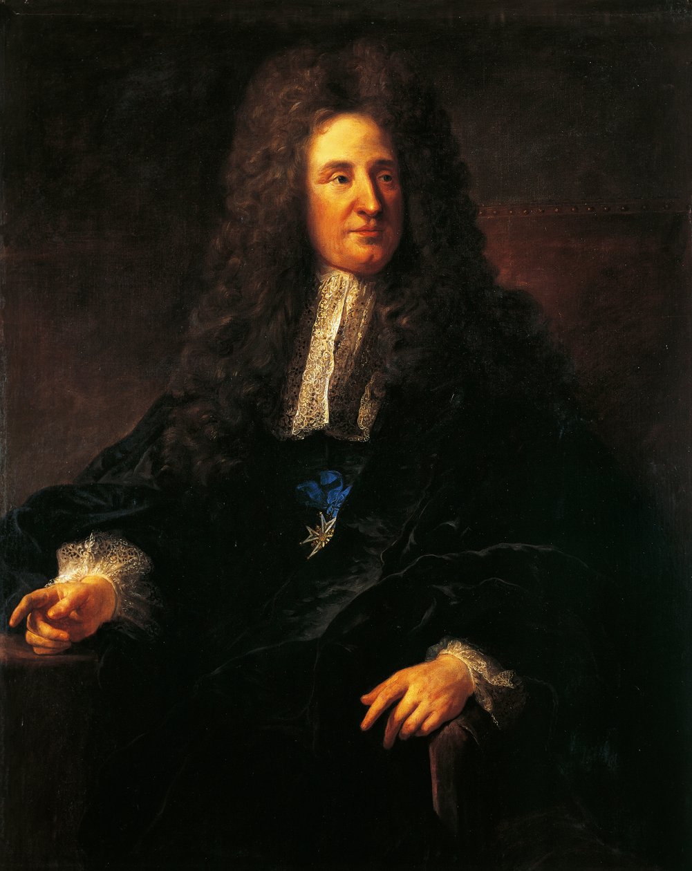 Portret Jules Hardouin Mansart (1646-1708), francuski architekt, czołowa postać francuskiej architektury barokowej, obraz Jean-Francois Millet (1814-1875) autorstwa Jean Francois Millet