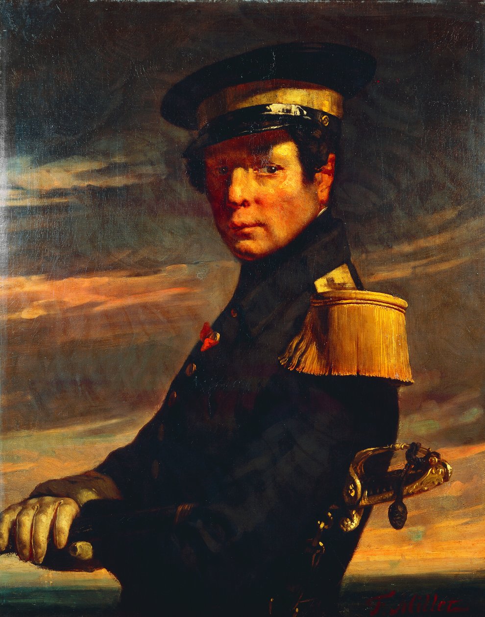 Portret oficera marynarki autorstwa Jean Francois Millet