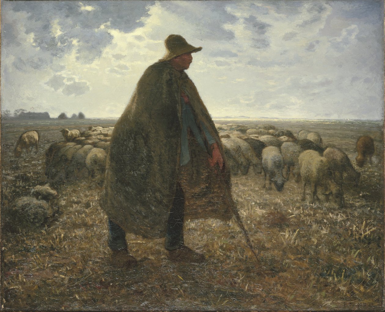 Pasterz pasący swoją trzodę autorstwa Jean-Francois Millet