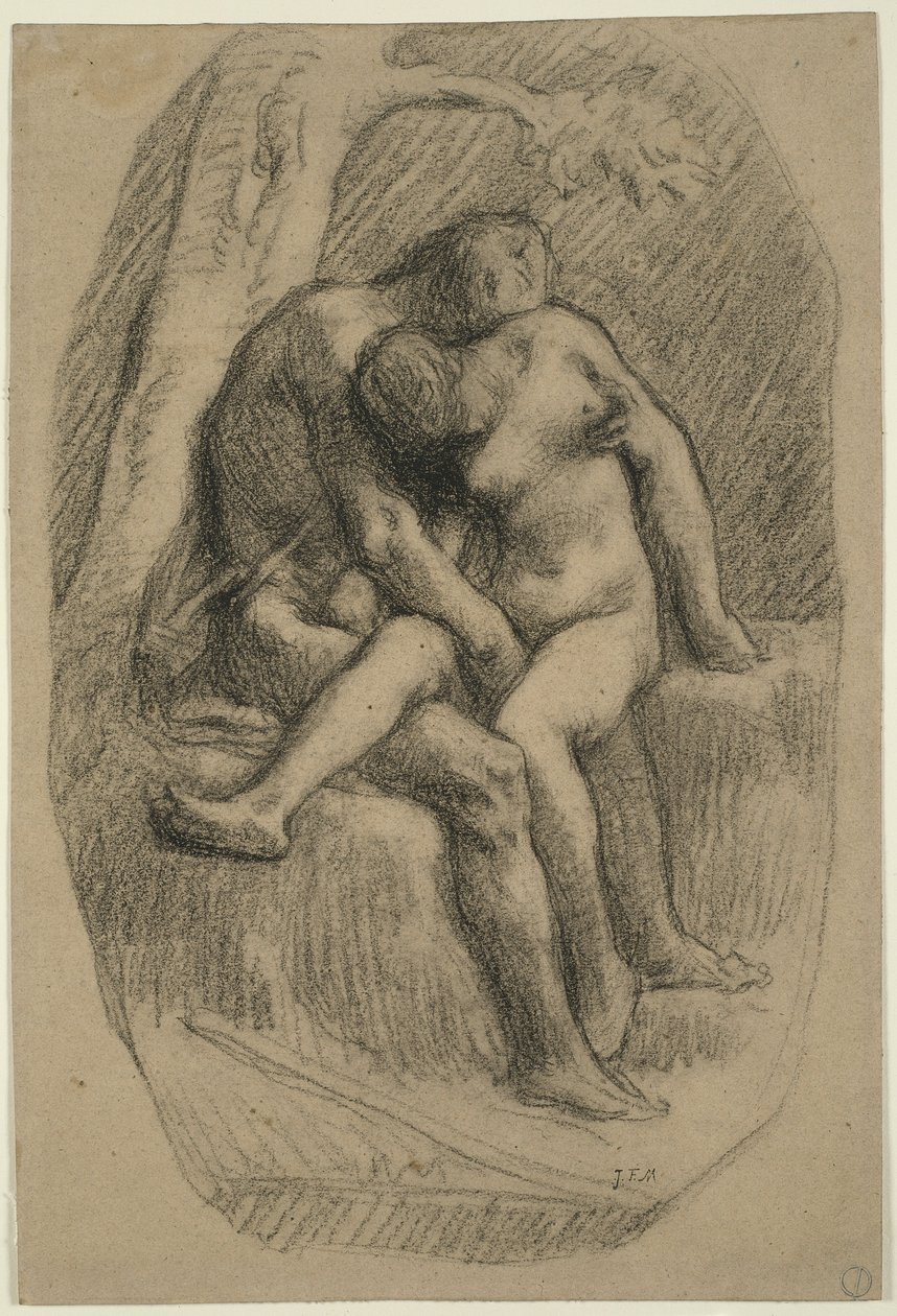 Kochankowie autorstwa Jean-Francois Millet