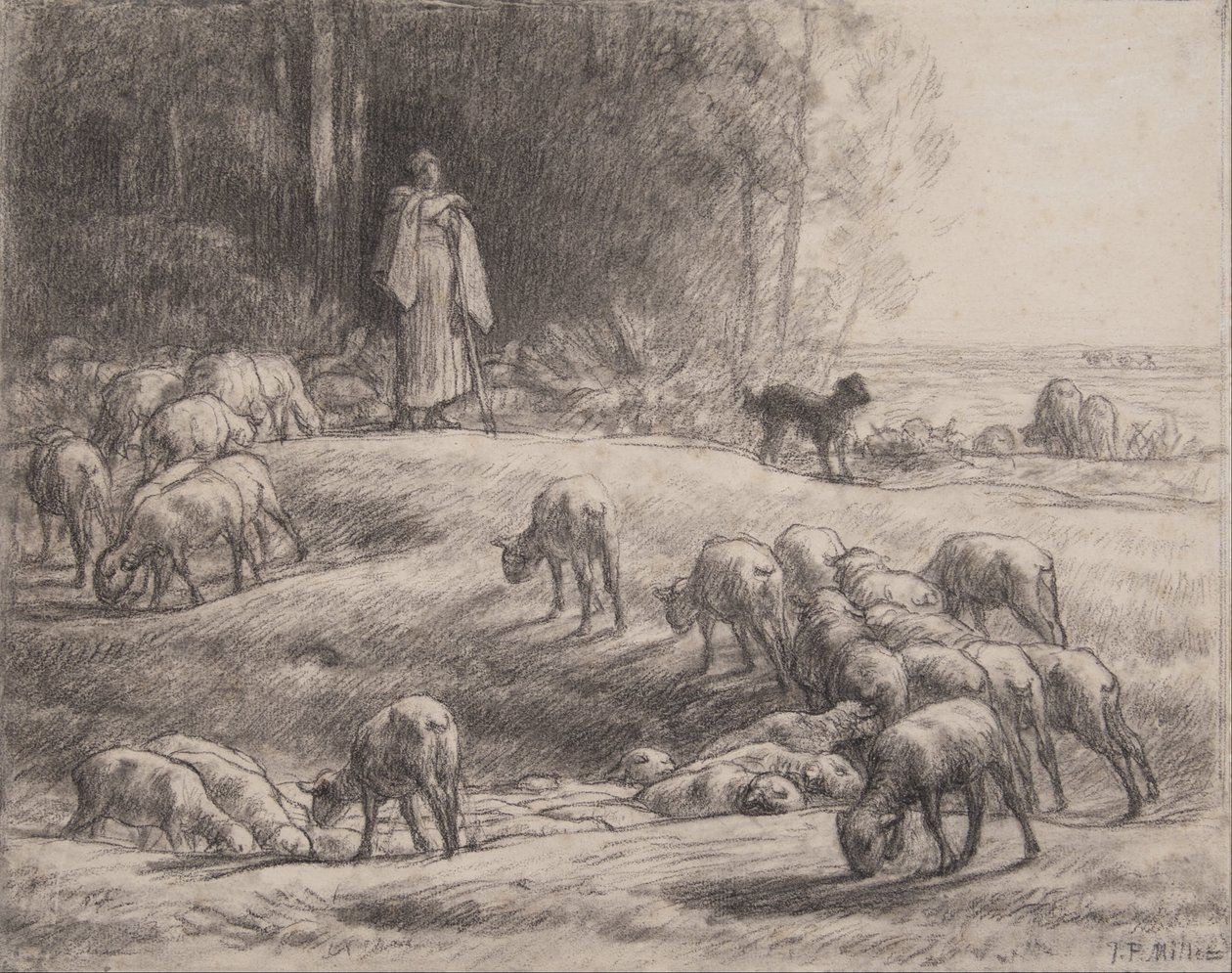 Pasterka autorstwa Jean-Francois Millet