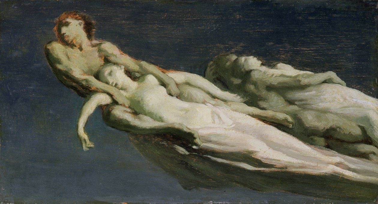 Spadające gwiazdy (olej na płycie) autorstwa Jean Francois Millet