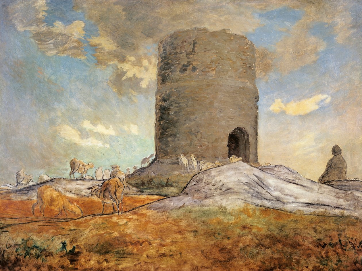 Wieża Chailly w Barbizon, autorstwa Jean-Jean-Francois Millet (1814-1875). autorstwa Jean Francois Millet