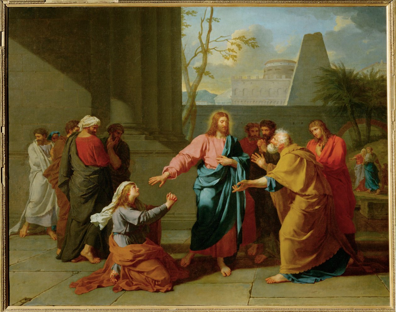 Chrystus i kobieta kananejska autorstwa Jean Germain Drouais