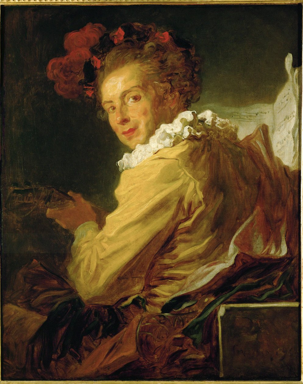 Muzyka - Portret Monsieur de la Breteche ... autorstwa Jean-Honore Fragonard