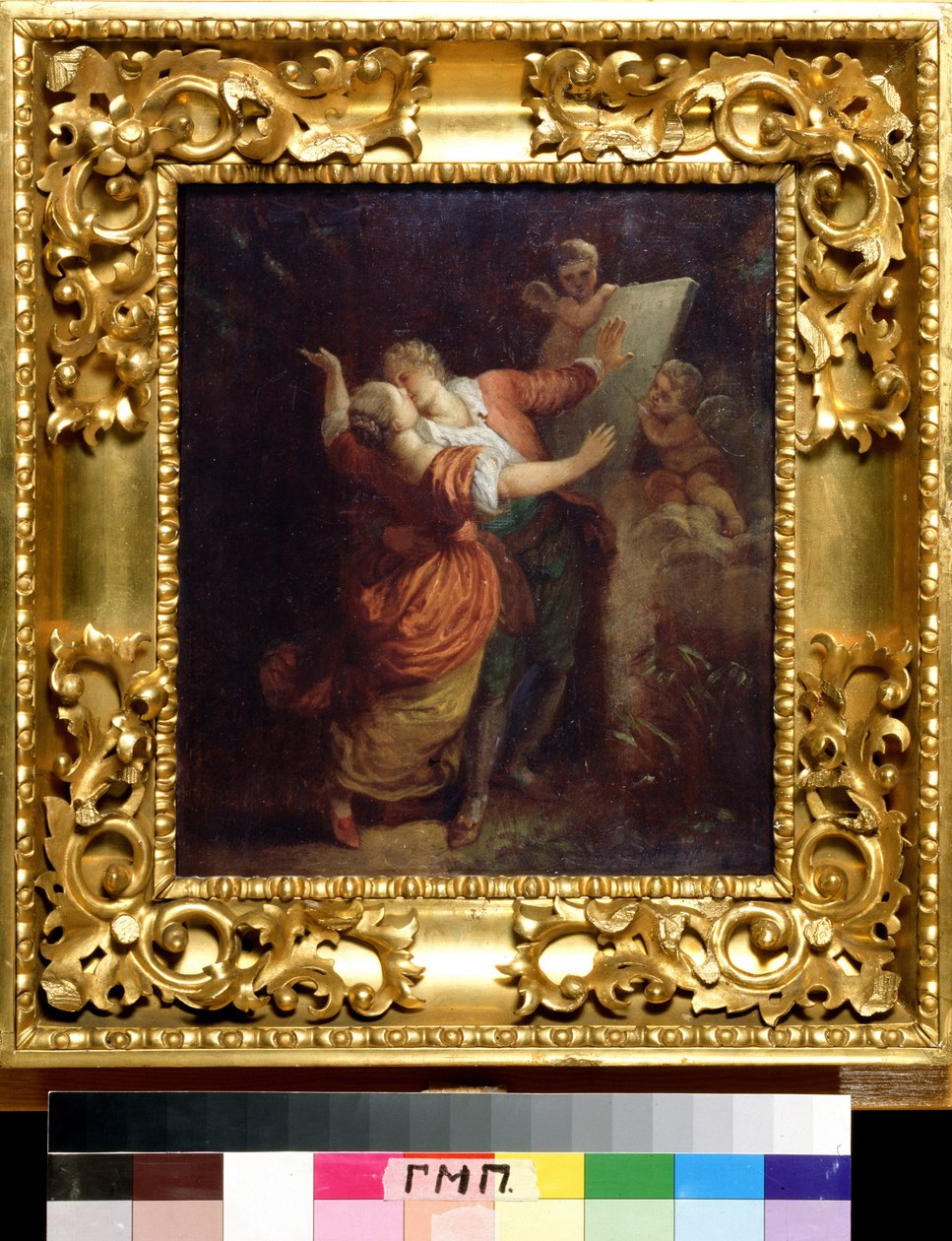 "Przysięga miłości" (Przysięga miłości) Obraz Jeana Honore Fragonarda (1732-1806) XVIII-wieczne Muzeum Pamięci Puszkina, Sankt Petersburg autorstwa Jean Honore Fragonard