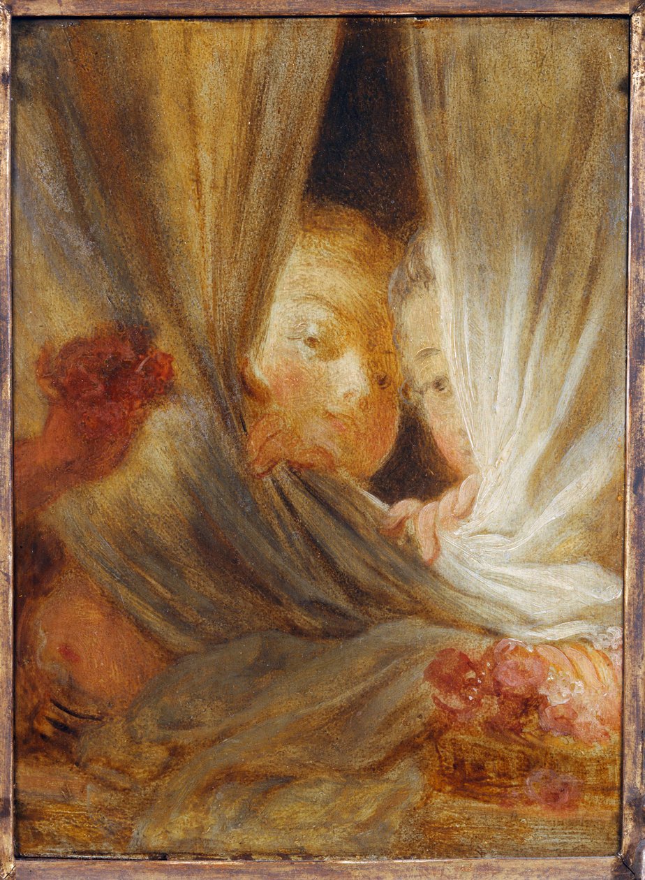 Les curieuses - Dwie ciekawskie dziewczyny ... autorstwa Jean Honore Fragonard