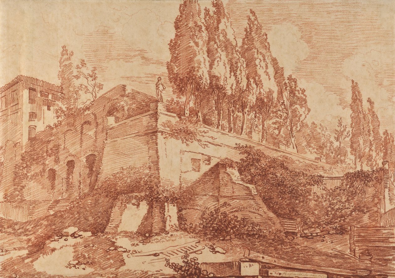 Ruinen eines Kaiserpalastes, Rom autorstwa Jean-Honore Fragonard