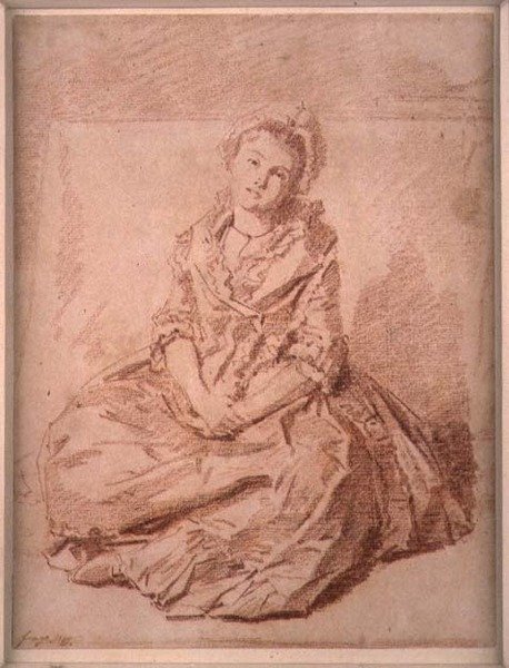 Siedząca dziewczyna autorstwa Jean Honore Fragonard