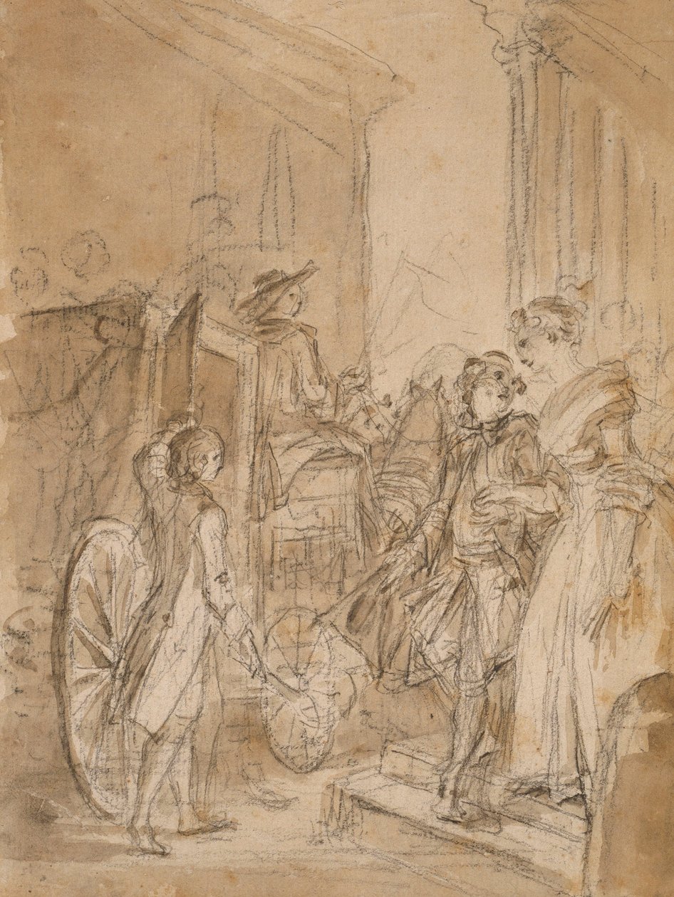 Wyjazd autokarem autorstwa Jean-Honore Fragonard