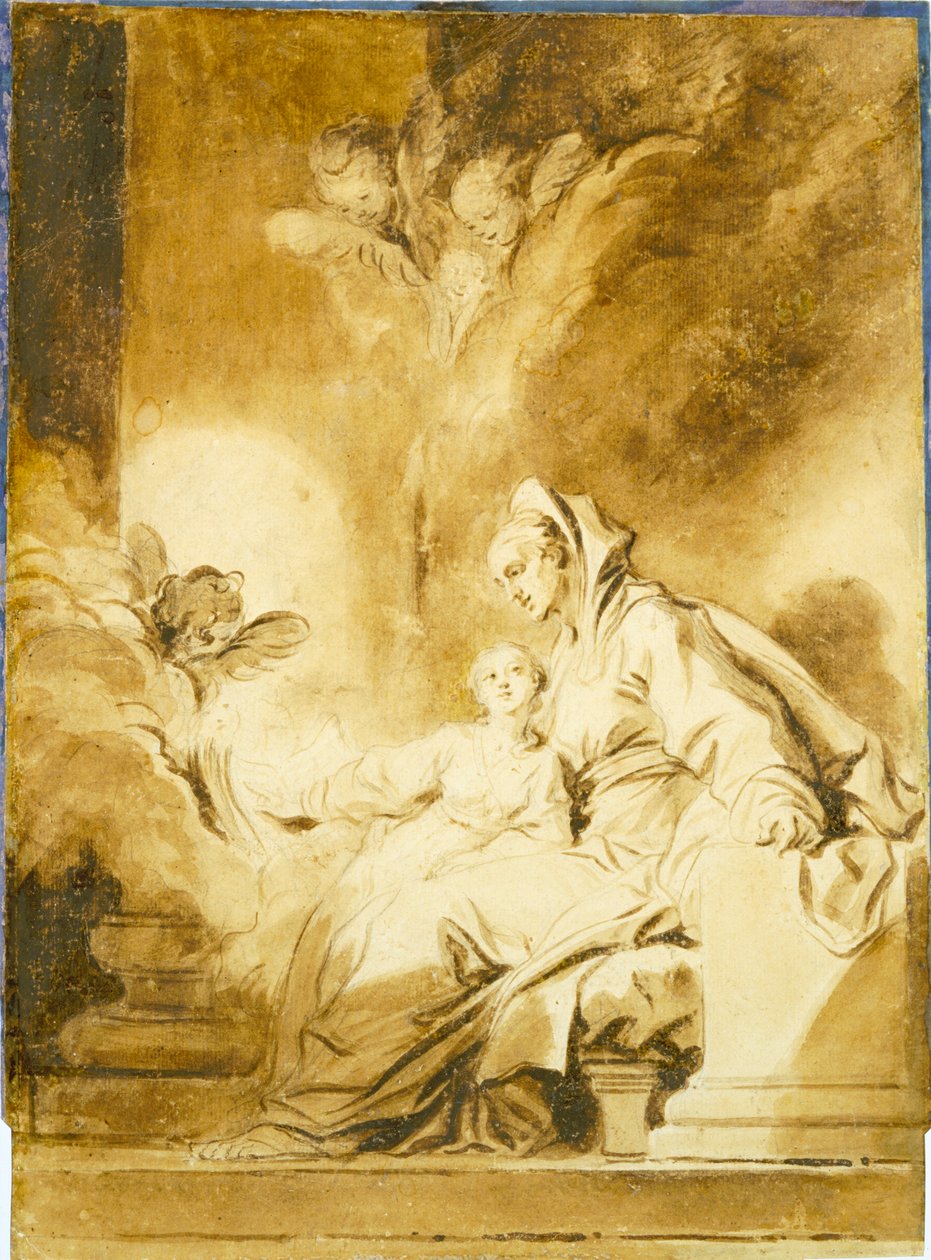 Die Erziehung der Jungfrau autorstwa Jean-Honore Fragonard