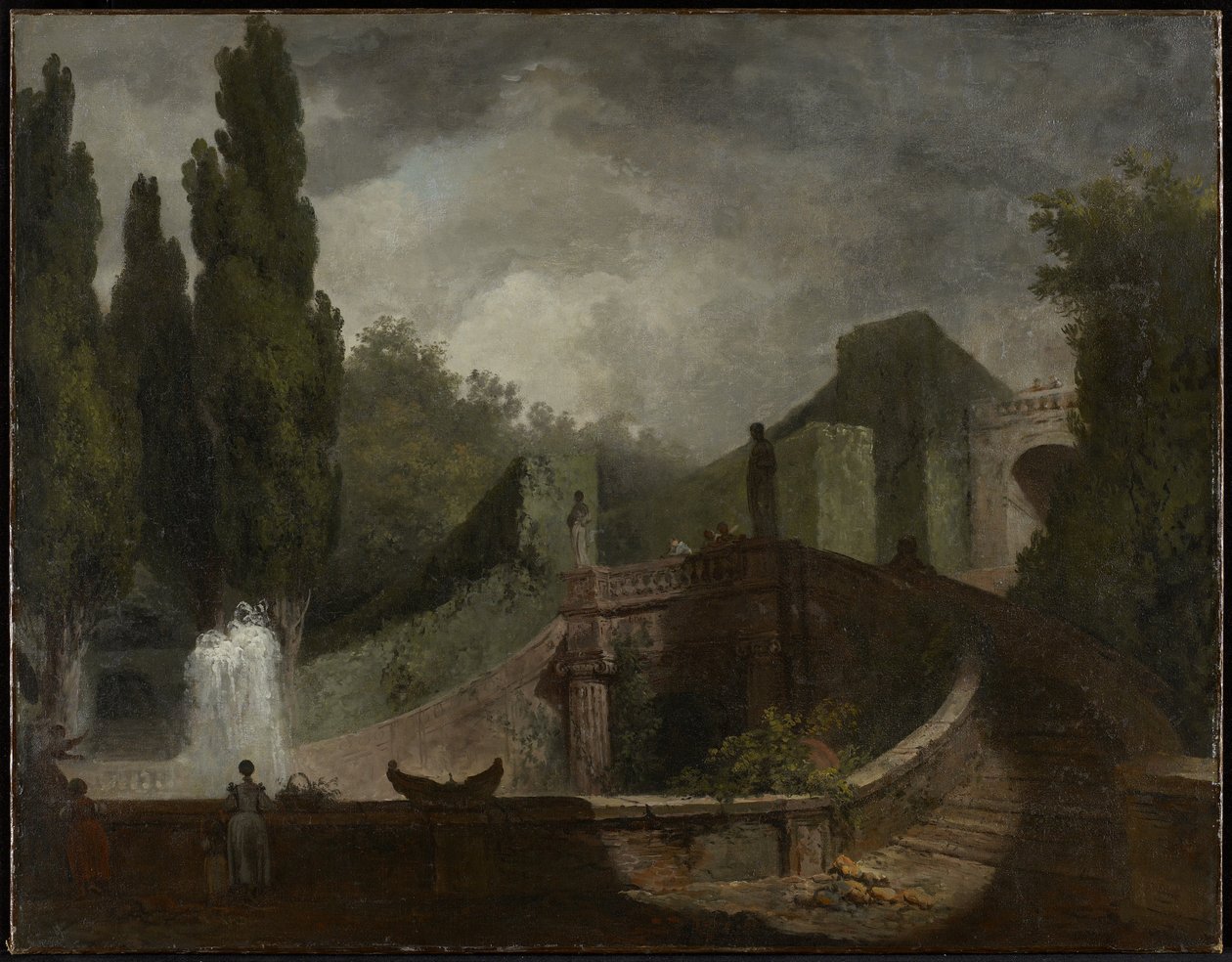 Wielkie schody w willi d’Este w Tivoli autorstwa Jean-Honore Fragonard