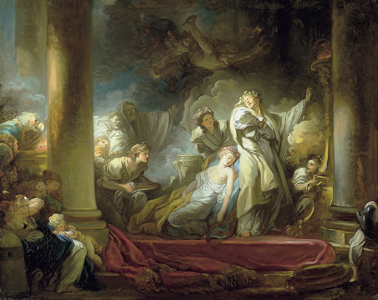 Ofiara Caliroe autorstwa Jean-Honore Fragonard
