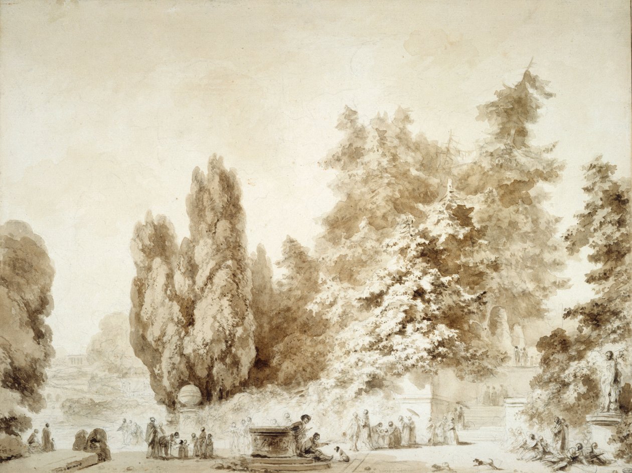 Ein italienischer Park autorstwa Jean-Honore Fragonard