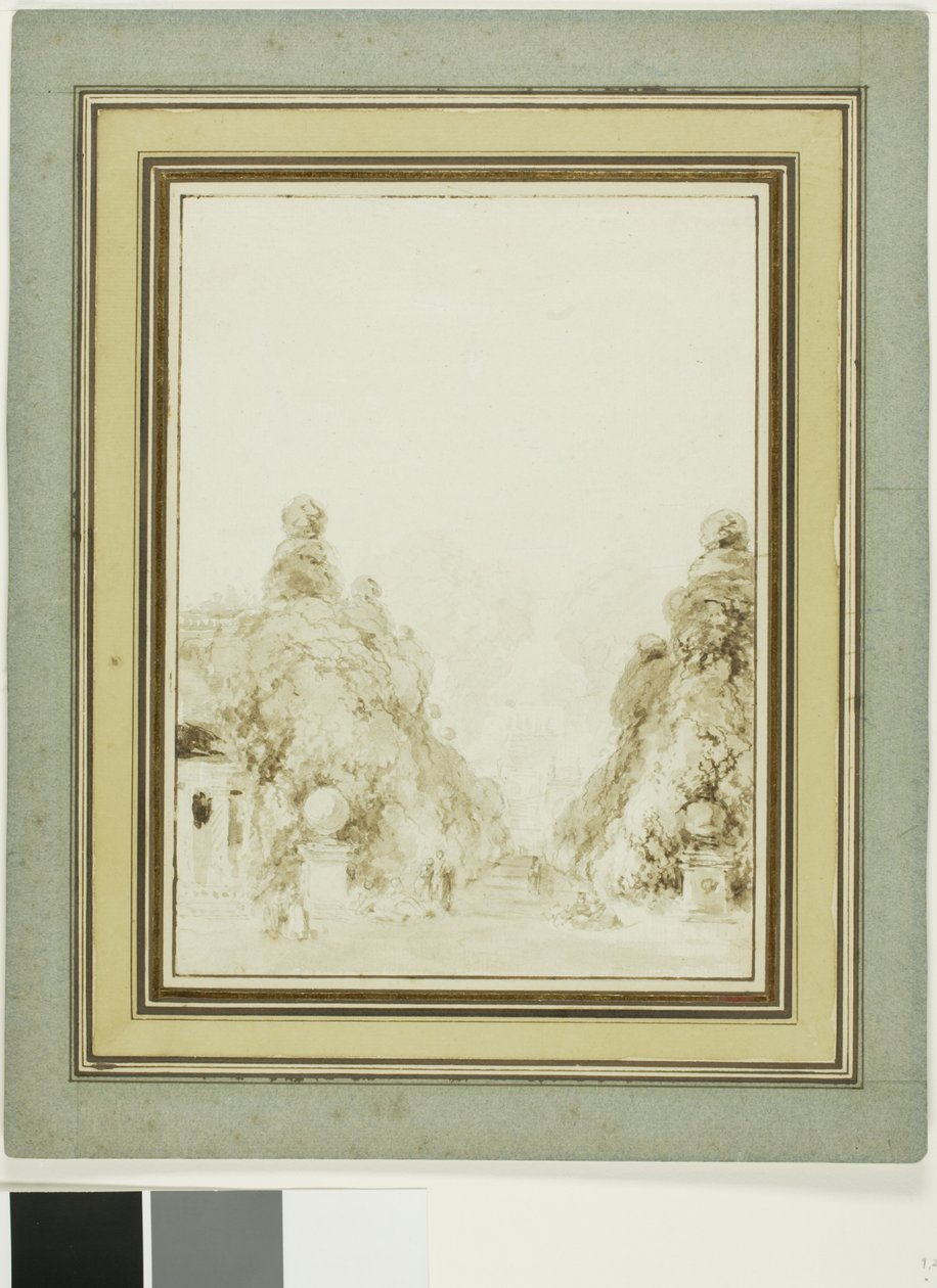 Widok na park w Saint-Cloud autorstwa Jean-Honore Fragonard